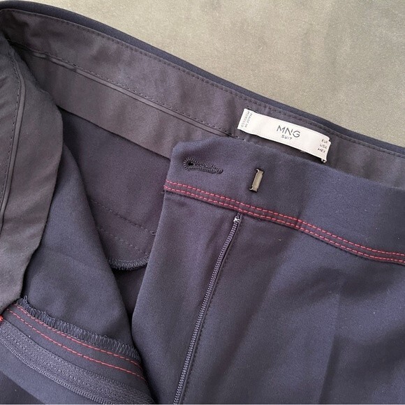 Mango Navy Suit Pants with Red Stitching - Picture 11 of 12
